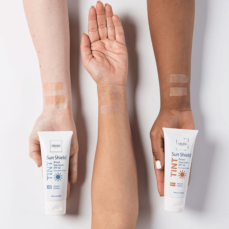 Obagi Sun Protection Defends Against Harmful Sun Exposure 3 SunShield TINT Swatches.jpg